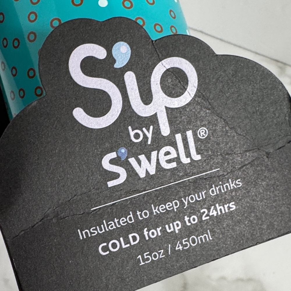 S'well Turquoise Sip Bottle 15oz New - Picture 3 of 17